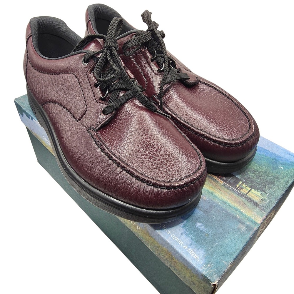 SAS Shoes Mens 11.5 Brown Leather Bout Time Tripad Comfort Walking Sneakers